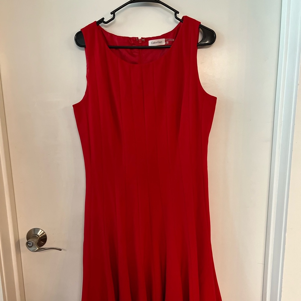 Calvin Klein lined flare dress